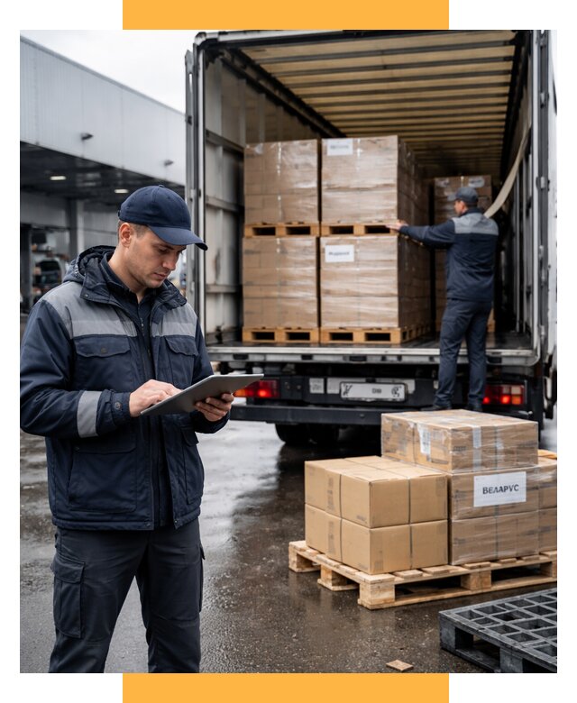 Доставка грузов из Беларуси от 15600 р. логистика СетСервис-Сть