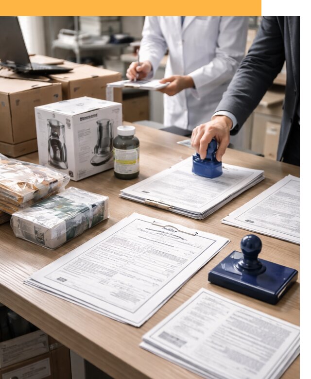 Сертификация импортных товаров от 12480 с таможенным сопровождением